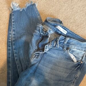 Maurices Distressed Blue Ankle Jeans
